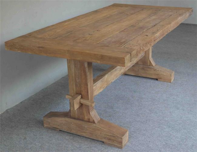 שולחן אינדונזי מעץ טיק ממוחזר - הגלריה המקסיקנית