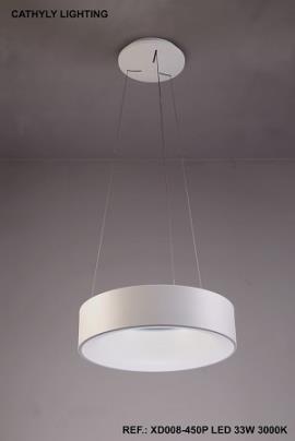 מנורת תליה LED ראסל 65 אפור - תמי ורפי תאורה מעוצבת