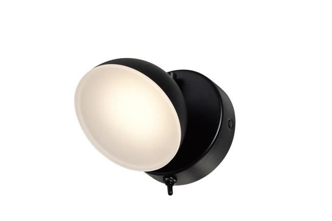 מנורת קיר 5W LED לבן/שחור - תמי ורפי תאורה מעוצבת