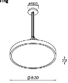 מנורה דגם בישופ 5 תלוי - תמי ורפי תאורה מעוצבת