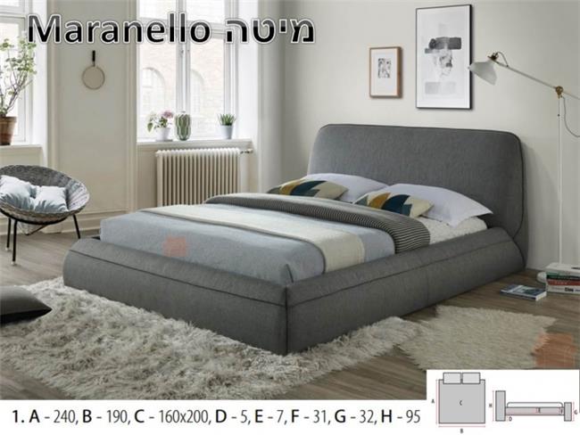 מיטה זוגית מרופדת MARANELLO - רהיטי זילבר