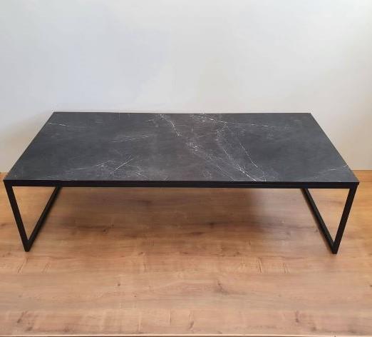 שולחן סלוני דגם Marble Black מלבני דמוי שיש - + HOME