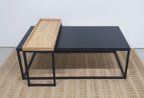 שולחן סלון מלבני עם מגש אירוח דגם Firo - + HOME