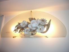 מנורת קיר בשילוב זכוכית מורנו - דיזיין G.D גלרי דענתיק 