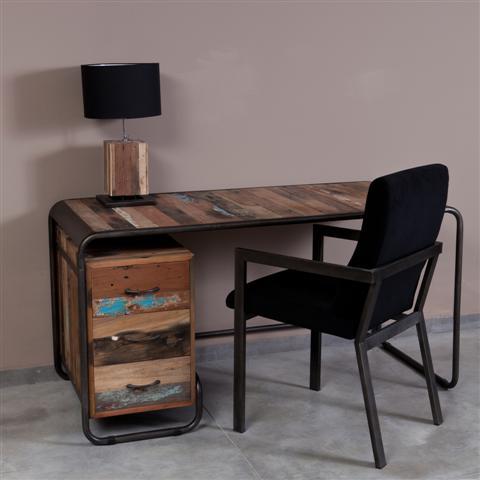 שולחן עבודה רטרו - וסטו VASTU - גלריית רהיטים מעץ מלא 