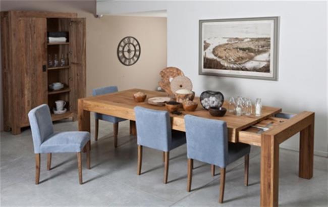 שולחן אוכל מעץ אלון - וסטו VASTU - גלריית רהיטים מעץ מלא 