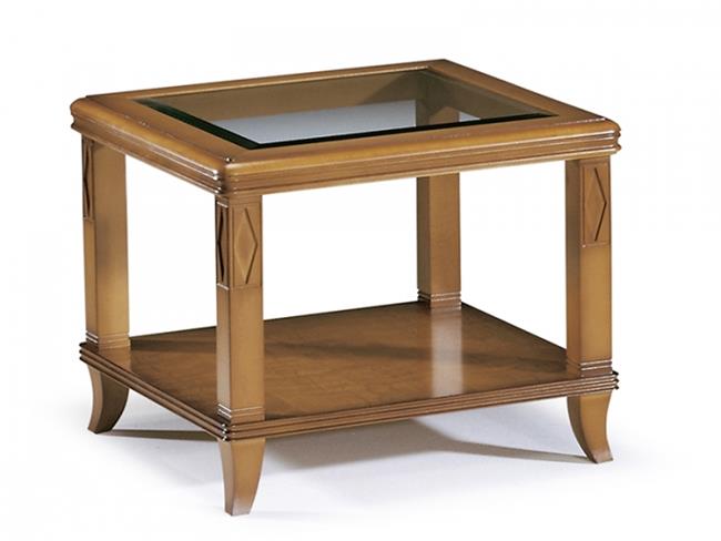 שולחן סלון קלאסי בשילוב זכוכית - DUPEN (דופן)