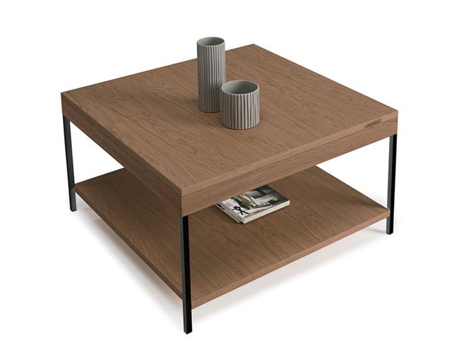 שולחן סלון עץ ומתכת - DUPEN (דופן)