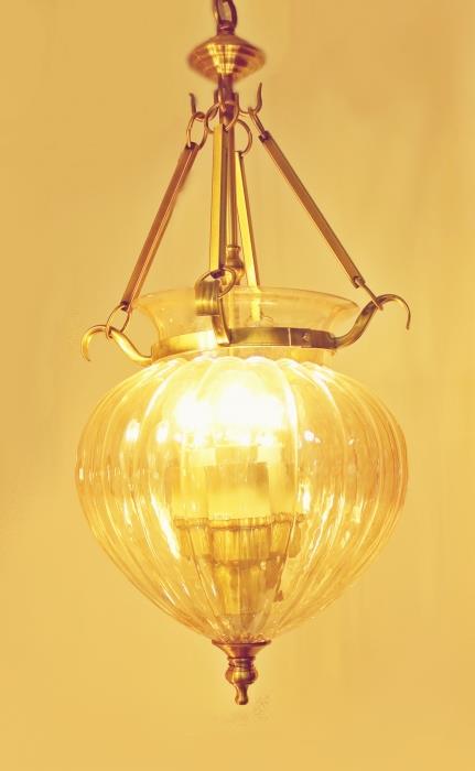 מנורת תלייה לורל אמבר - ברק תאורה
