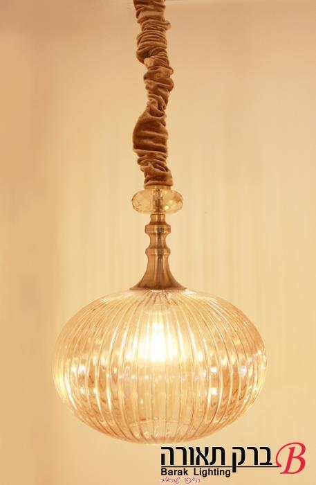 מנורת תלייה קריסטל מלון אמבר - ברק תאורה