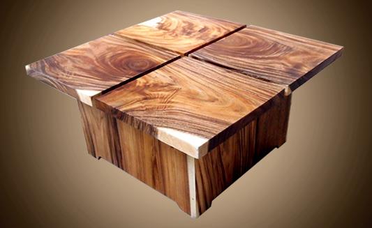 שולחן קפה יחודי - Treemium - חלומות בעץ מלא