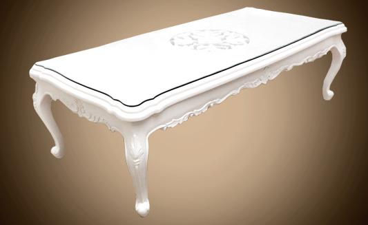 שולחן לבן מלבני - Treemium - חלומות בעץ מלא