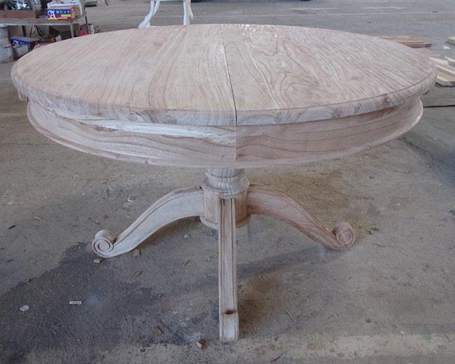 שולחן עגול עץ אלון מלא - Treemium - חלומות בעץ מלא