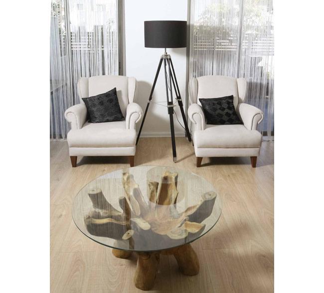 שולחן קפה מזכוכית - Treemium - חלומות בעץ מלא