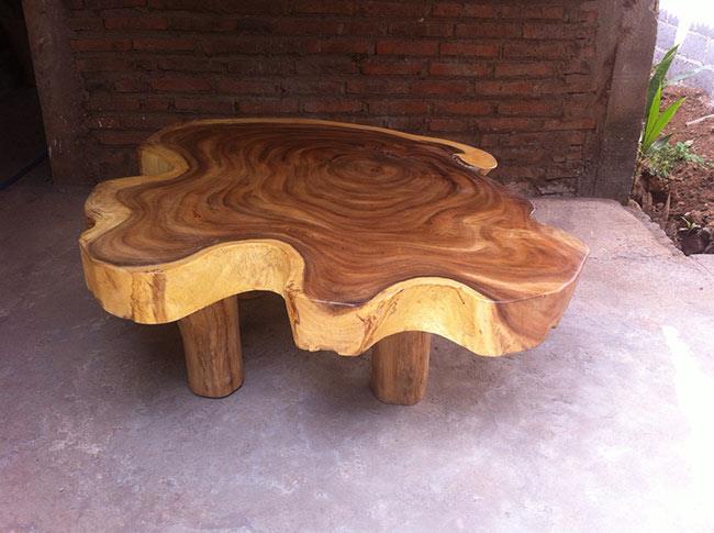 שולחן סלון גזע עץ - Treemium - חלומות בעץ מלא