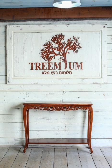 קונסולה עץ מלא מהגוני - Treemium - חלומות בעץ מלא