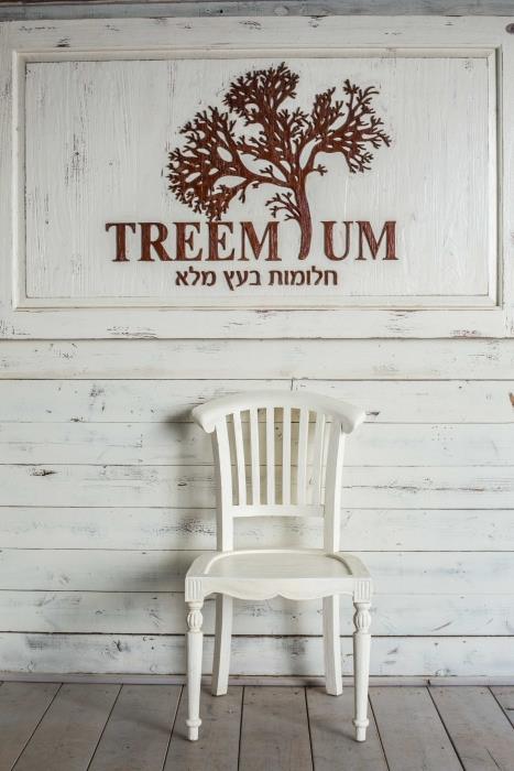 כסא בגימור רוסטיק - Treemium - חלומות בעץ מלא