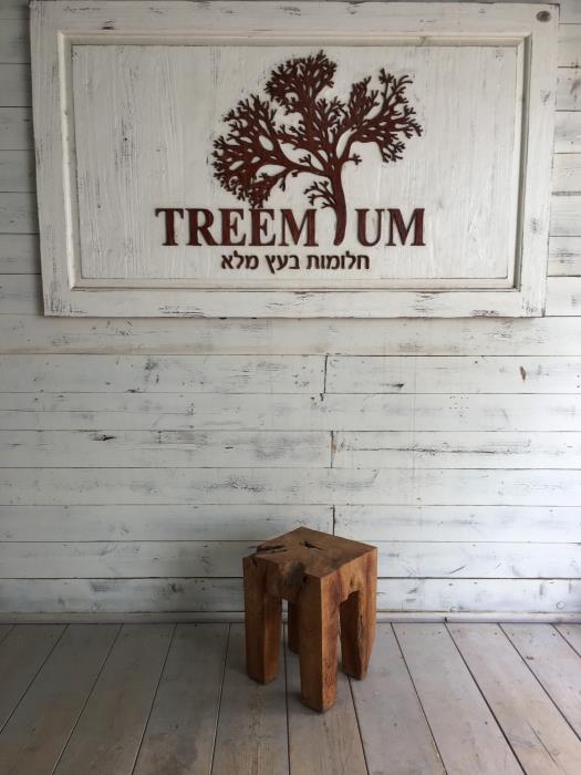 שרפרף גזע עץ - Treemium - חלומות בעץ מלא