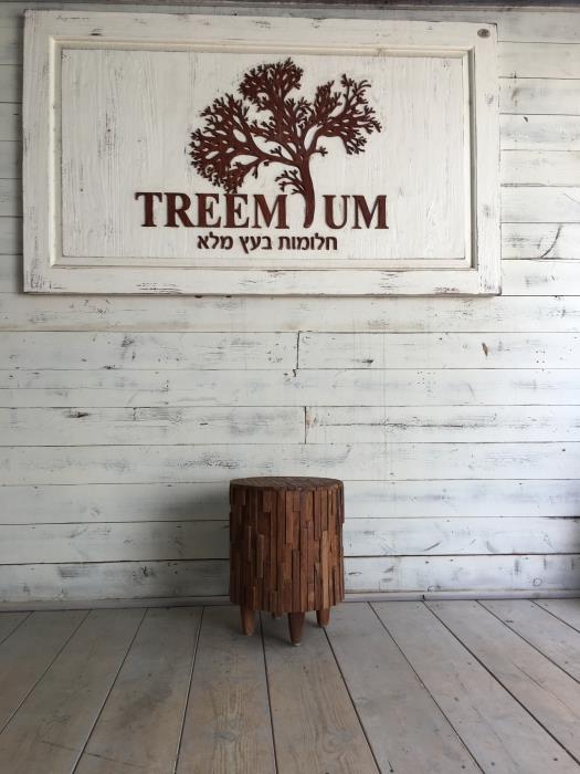 הדום עגול מעץ טיק - Treemium - חלומות בעץ מלא