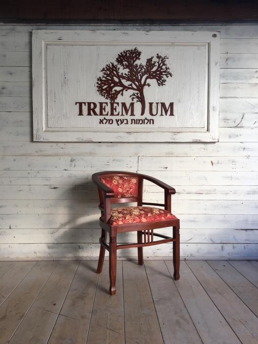 כסא עץ מלא מהגוני - Treemium - חלומות בעץ מלא