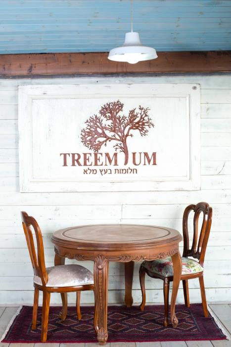 שולחן עץ עגול - Treemium - חלומות בעץ מלא