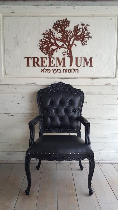 כורסא שחורה דגם 1960 - Treemium - חלומות בעץ מלא