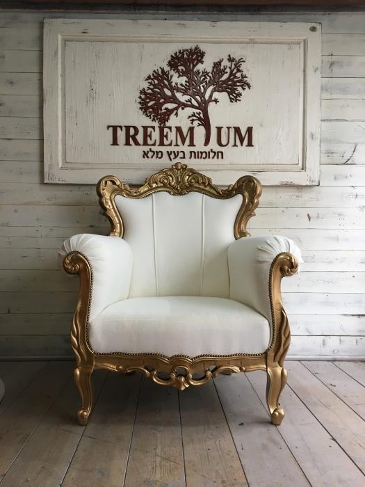 כורסא מפוארת מגולפת - Treemium - חלומות בעץ מלא
