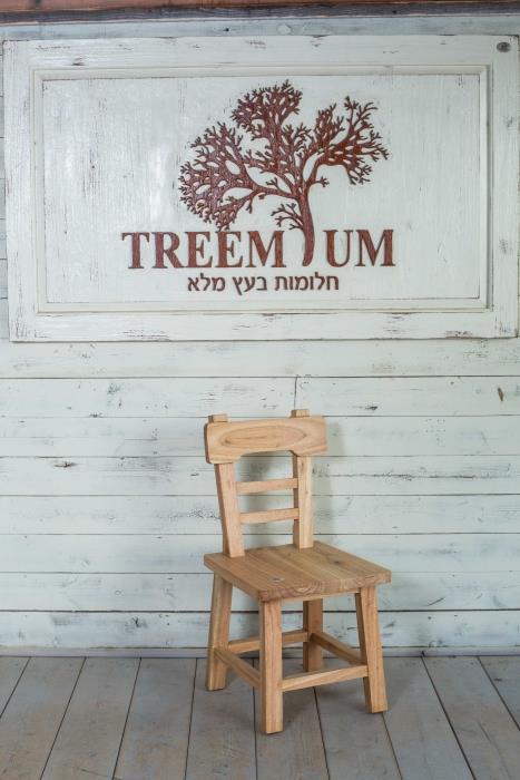 כיסא עץ מלא אלון - Treemium - חלומות בעץ מלא