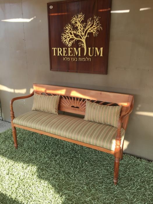 ספסל עץ מלא מהוגני - Treemium - חלומות בעץ מלא