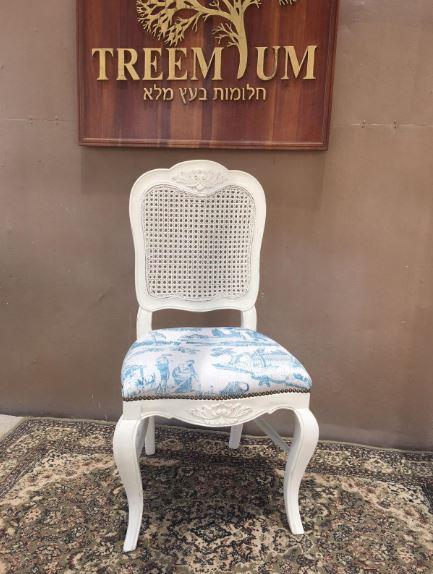 כיסא עץ מלא גוון לבן - Treemium - חלומות בעץ מלא