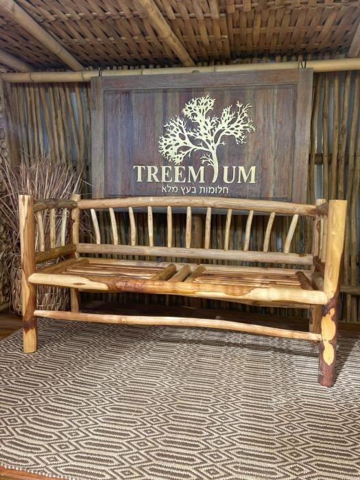 ספסל טיק צעיר דגם לול - Treemium - חלומות בעץ מלא