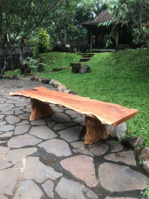 ספסל עץ מלא דגם תמרין גושני - Treemium - חלומות בעץ מלא