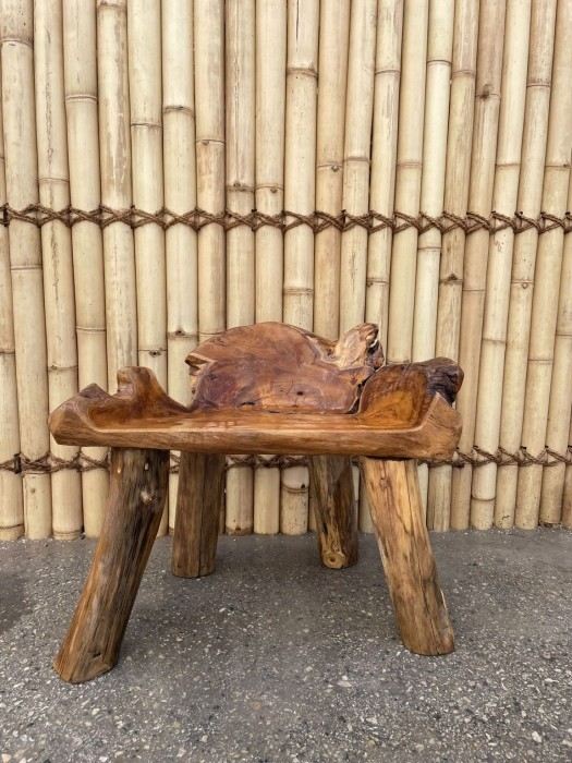 ספסל שורש טיק דגם E - Treemium - חלומות בעץ מלא