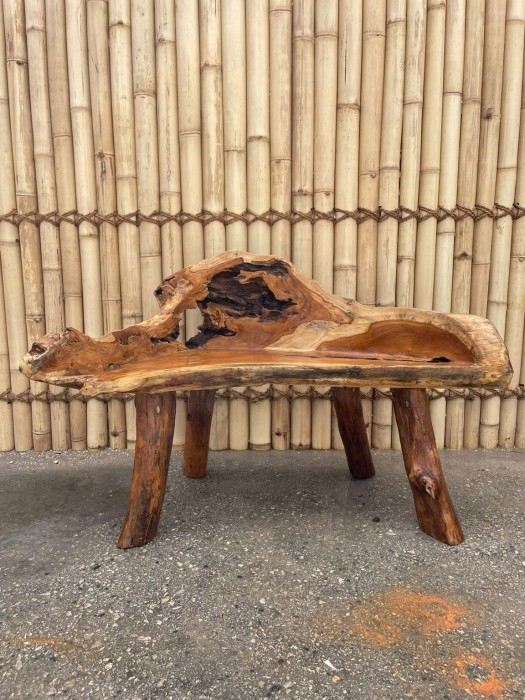 ספסל שורש טיק דגם G - Treemium - חלומות בעץ מלא