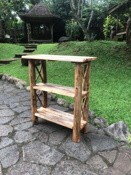 ספרייה מעמד עץ טיק צעיר - Treemium - חלומות בעץ מלא