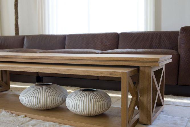 עיצוב סלון , שולחן סלון מעץ , בית בהר רדר