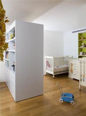 חדר תינוקות בתכנונה של אדריכלית ורד בלטמן כהן