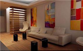 סלון בדירה בתל אביב בעיצוב האדריכל ארז גלבגיסר
