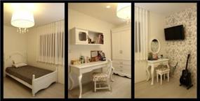 חדר נוער מעוצב בסגנון קלאסי ובצבעוניות בהירה ונקייה. עיצוב: mind אדריכלים