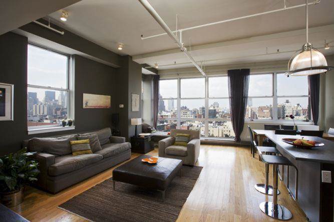 עיצוב מודרני לסלון בבית מגורים במנהטן- אטלס דרור אדריכלות ועיצוב