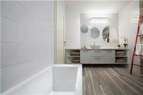 חדר אמבטיה, ענבר מנגד - תכנון ועיצוב פנים