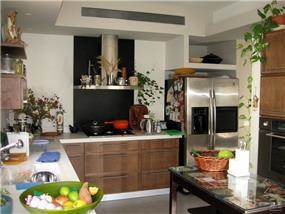 מטבח מעוצב בסגנון מודרני מוקפד בדירה בסביבה עירונית