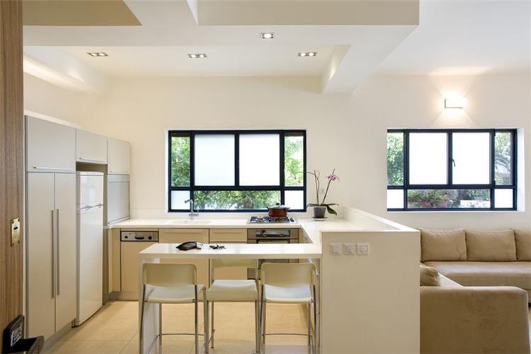 מטבח וסלון, תל אביב - ברעוז מיטל-עיצוב ותכנון אדריכלי