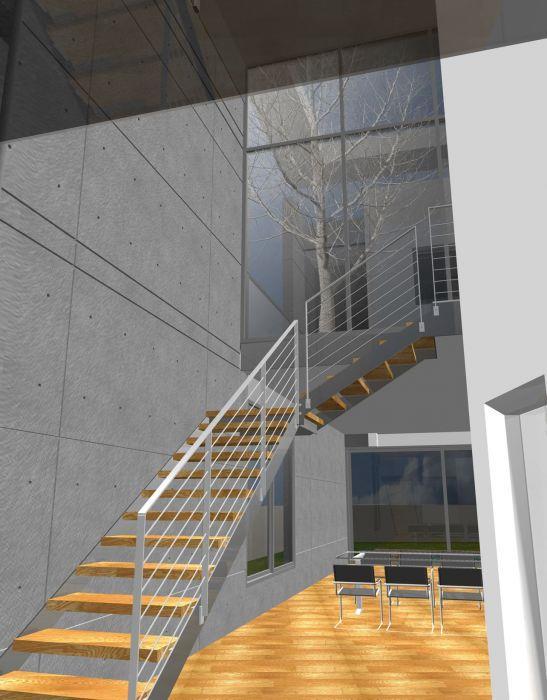 חדר מדרגות, בית פרטי, גאליה - דרור ברדה אדריכלים