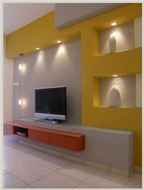 חדר טלויזיה - DETAILS תכנון אדריכלי עיצוב פנים וביצוע. 
