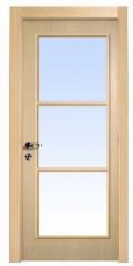 דלת פנים פנדור אלון מולבן-3 חלונות