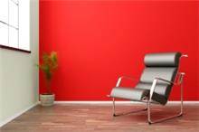 צבע לסלון בגוון אדום