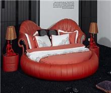 מיטה עגולה אדומה