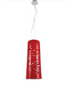 מנורת פלסטיק אדומה