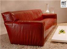 ספה אדומה מעור מבית ART - גלריה לריהוט